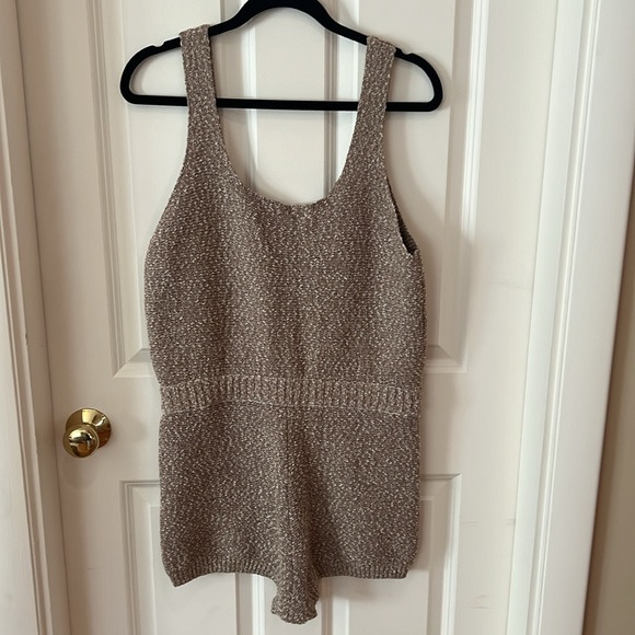 FP Beach, woman’s, M, 2 piece, brown/tan, jumpsuit shorts & cardigan. NWT. - Picture 4 of 8